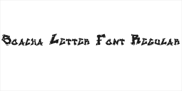 Soacha Letter Font Regular Logo