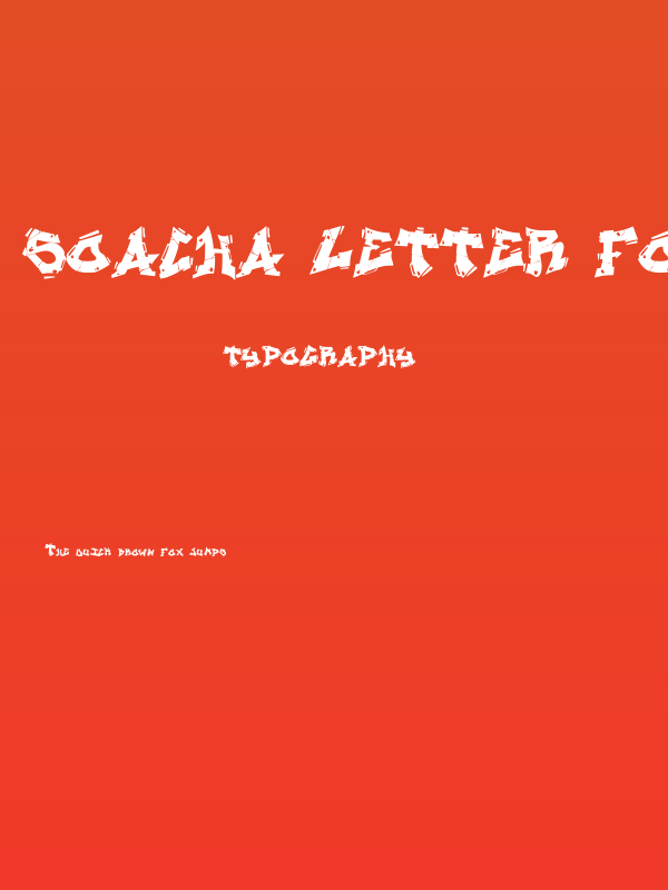 Soacha Letter Font Regular Poster