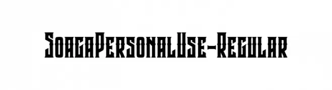 SoagaPersonalUse-Regular  Frei Schriftart Herunterladen