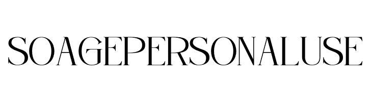 Soage Personal Use  Frei Schriftart Herunterladen