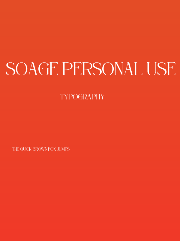 Soage Personal Use Poster