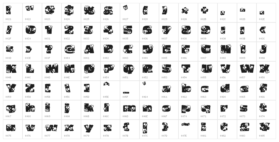 Soapy Bubbles Free Character Map