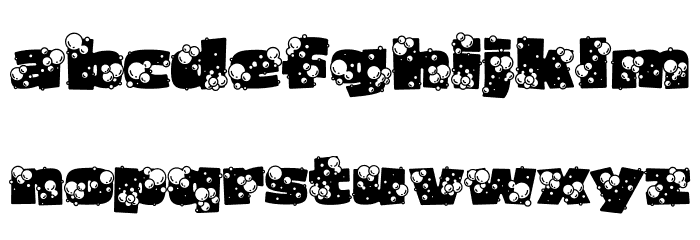 Soapy Bubbles Free Font LOWERCASE