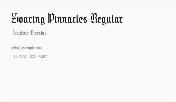 Soaring Pinnacles Regular Business Card