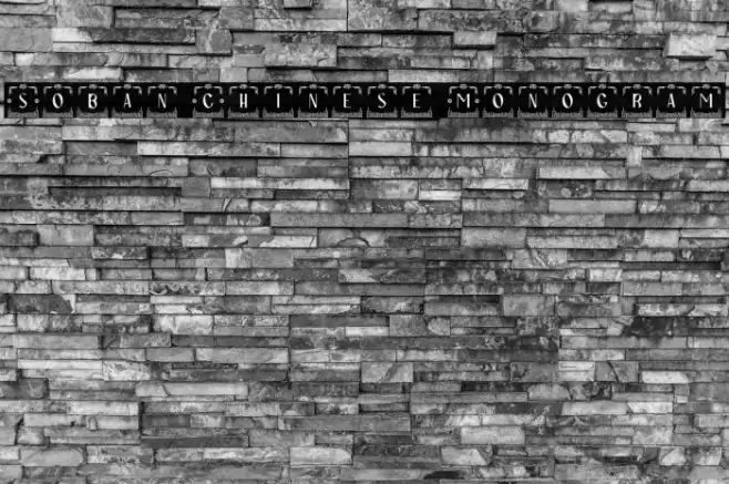 Soban Chinese Monogram 字体 examples
