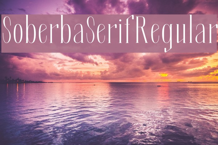 SoberbaSerif-Regular Font examples