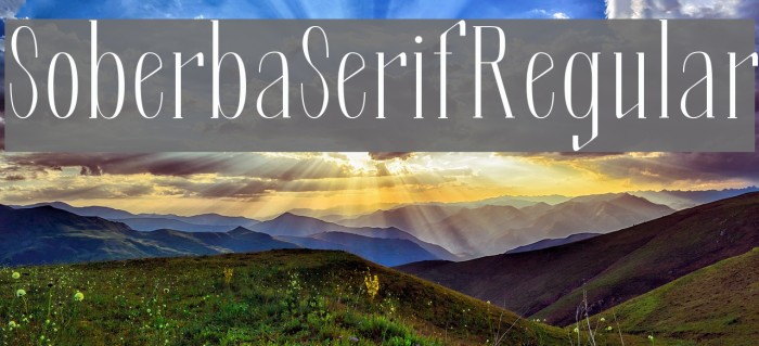 SoberbaSerif-Regular Font examples