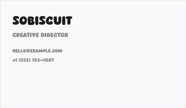Sobiscuit Business Card
