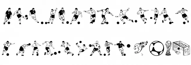 Soccer-Dance Caratteri MINUSCOLO