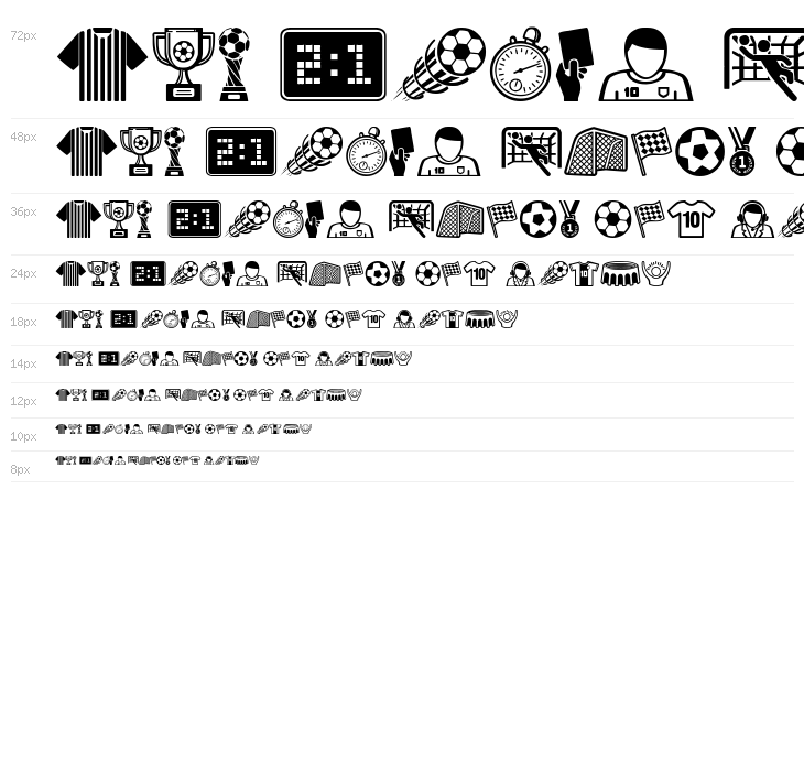 Soccer Icons Waterfall