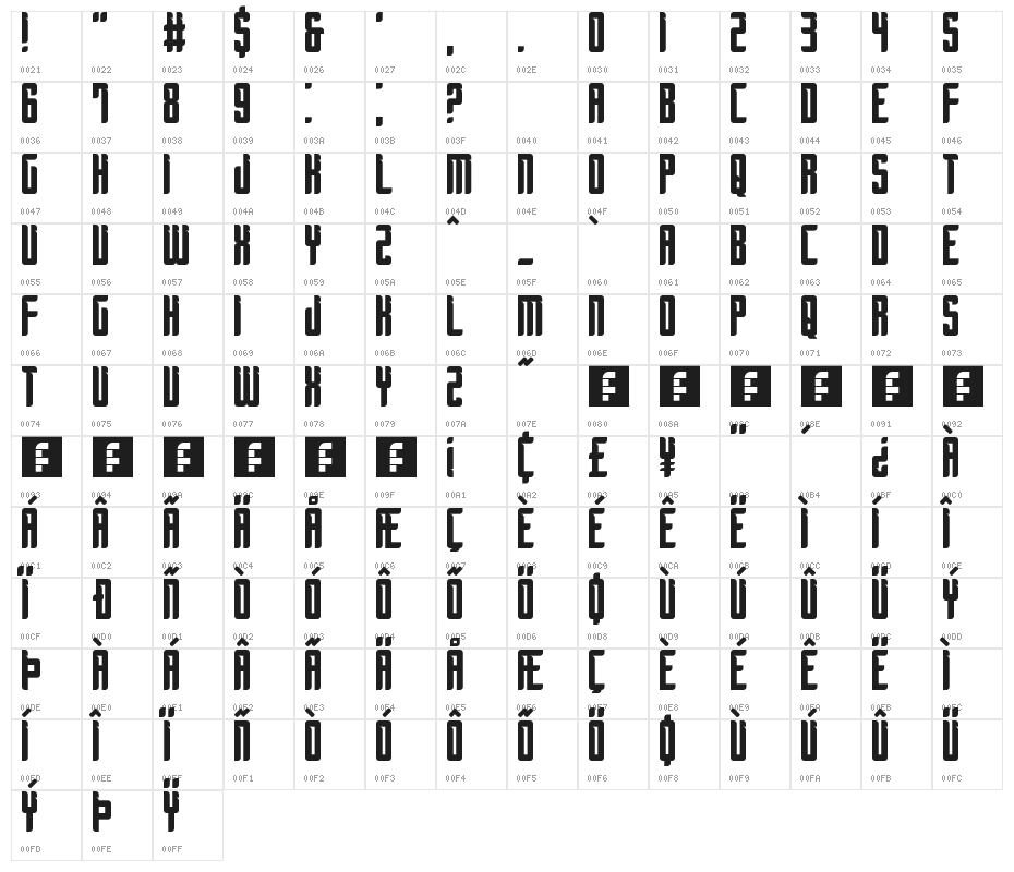 Soccer Jersey Regular Character Map