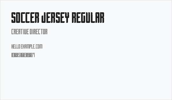 Soccer Jersey Regular Business Card