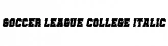 Soccer League College Italic  Скачать бесплатные шрифты
