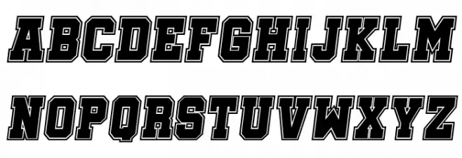 Soccer League College Italic Font Litere mari