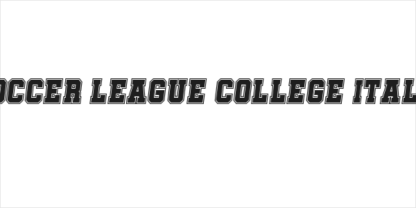 Soccer League College Italic Logo
