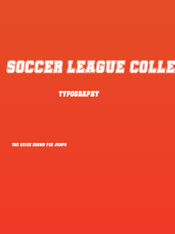 Soccer League College Italic Poster
