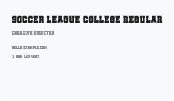 Soccer League College Regular Business Card