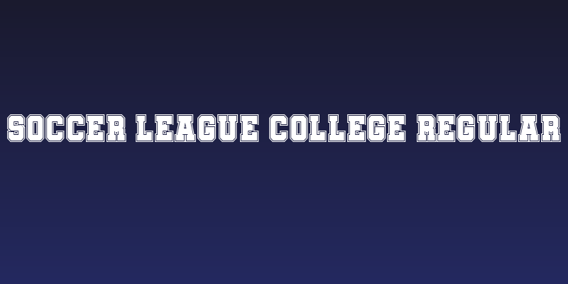 Soccer League College Regular Social Header