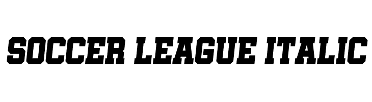 Soccer League Italic  Free Fonts Download