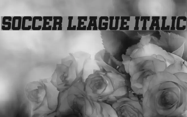 Soccer League Italic Font examples
