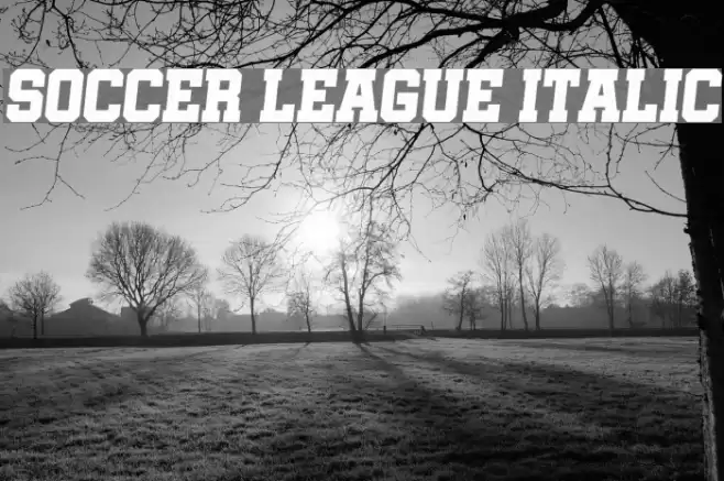 Soccer League Italic Font examples
