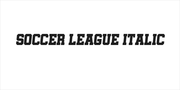 Soccer League Italic Logo