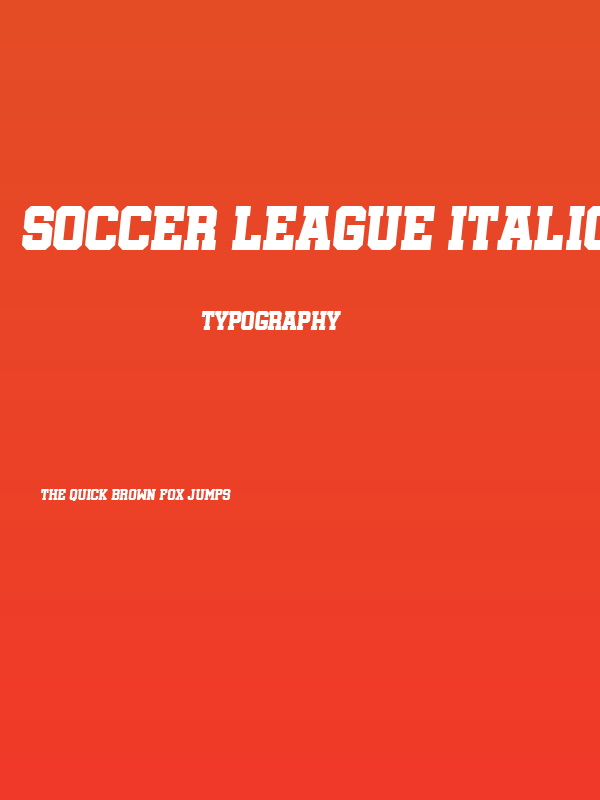 Soccer League Italic Poster