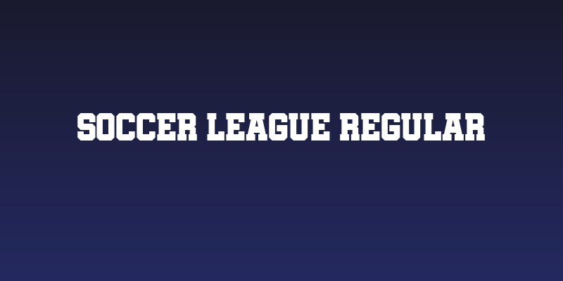 Soccer League Regular Social Header