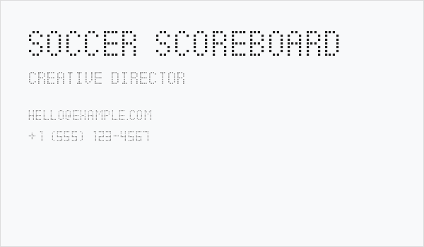Soccer Scoreboard Business Card