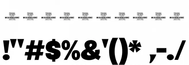 Social Bubble PERSONAL USE Regular Font OTHER CHARS