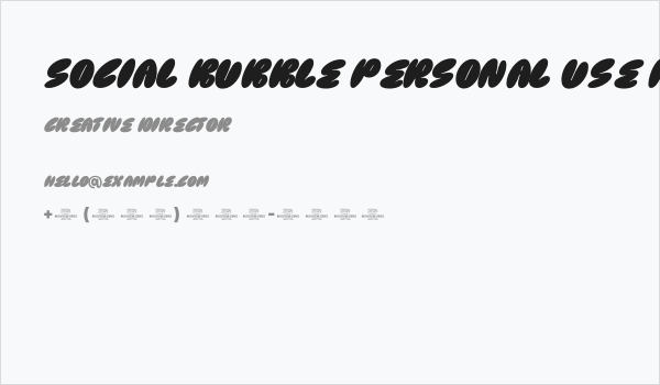 Social Bubble PERSONAL USE Regular Business Card