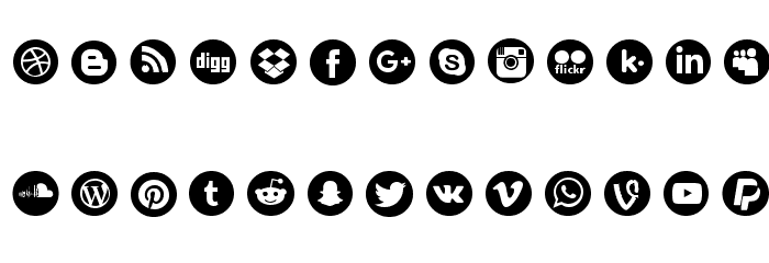 Social Circles Font LOWERCASE