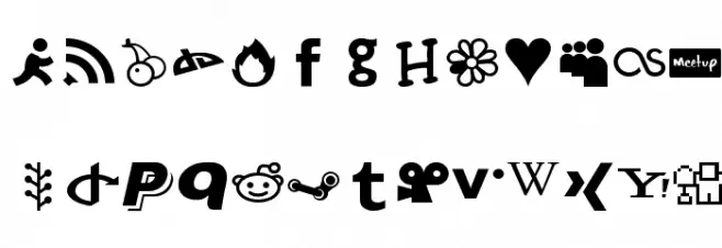 Social Font Face Regular फ़ॉन्ट अपरकेस