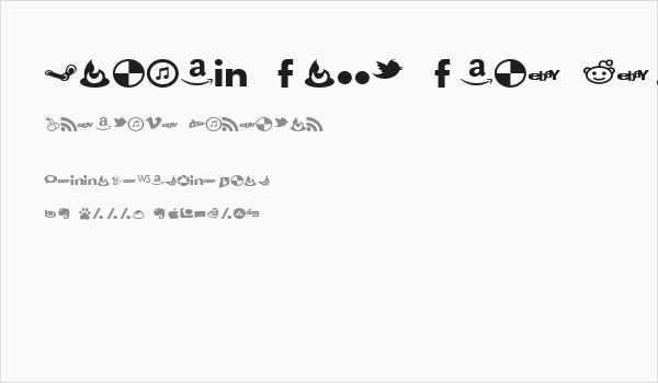 Social Font Face Regular Business Card