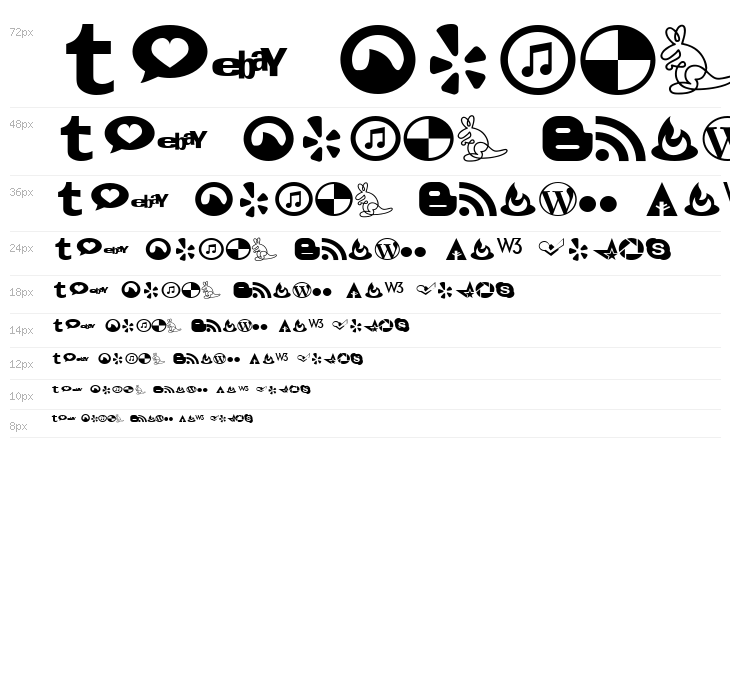 Social Font Face Regular Waterfall