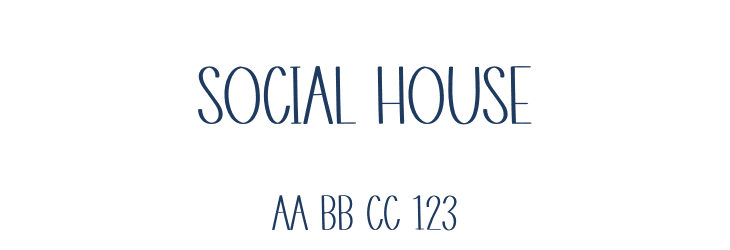 Social House Font Preview