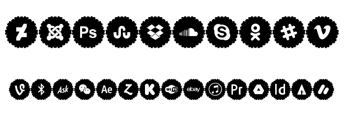 Social Icons Pro 2019 Font OTHER CHARS