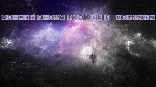 Social Icons Pro Set 1 - Rounded Example 1