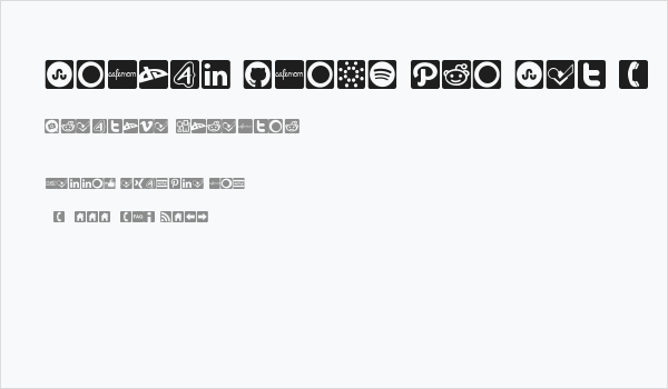 Social Icons Pro Set 1 - Rounded Business Card