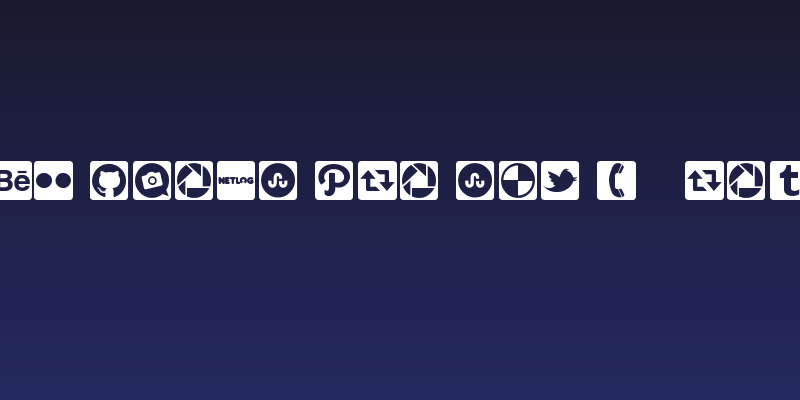 Social Icons Pro Set 1 - Rounded Social Header