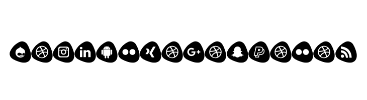 Social Logos Color Font