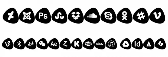 Social Logos Color Fuentes OTROS CHARS