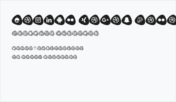 Social Logos Color Business Card