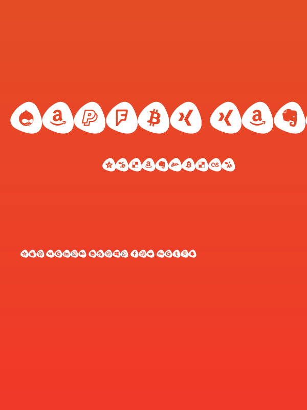 Social Logos Color Poster