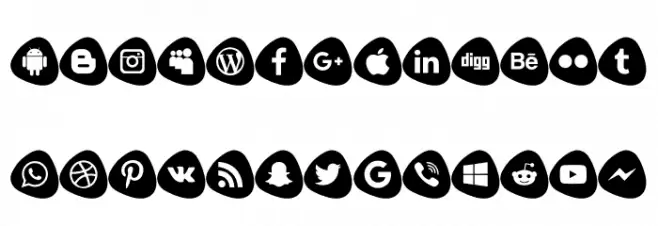 Social Logos Color Fuentes MINÚSCULAS