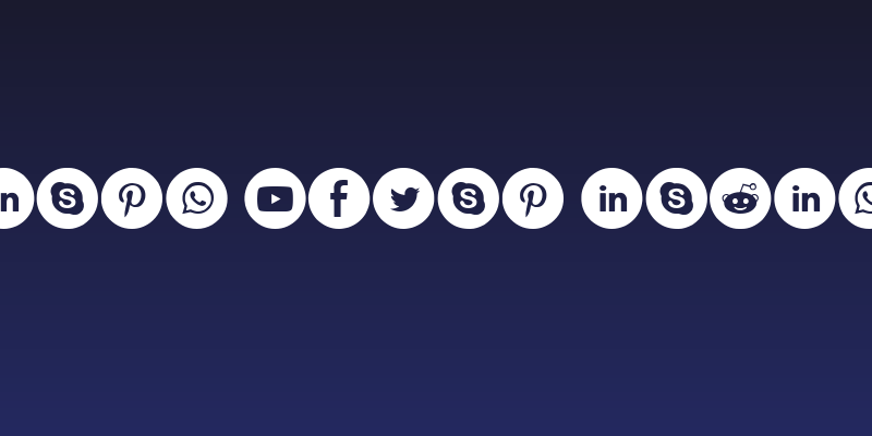 Social Media Circled Social Header