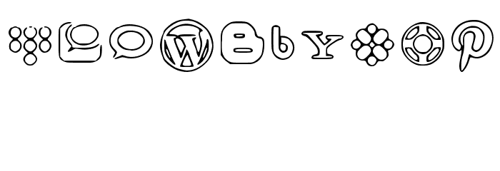 Social Media Icons Font LOWERCASE