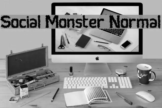 Social Monster Normal Font examples