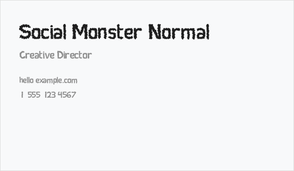Social Monster Normal Business Card