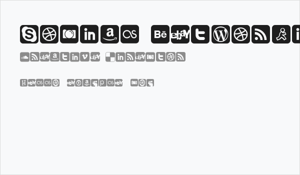 Social Networking Icons Regular Business Card